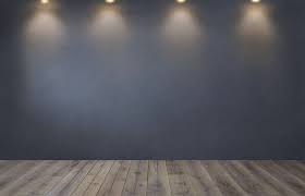 Download Dark Gray Wall With A Row Of Spotlights In An Empty Room For Free Dark Grey Walls Grey Walls Empty Room