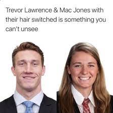 I'm not surprised san francisco traded up to no. Trevor Lawrence And Mac Jones Hair Swap