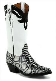 Black And White Cowboy Boots Mens Snake Snakeskin Boots Style 627 Custom Made By Black Jack Boots Fashion Cowboy Boots Snakeskin Boots Black Jack Boots