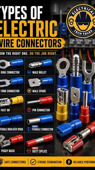 **⚡ Types of Electric Wire Connectors | Every Electrician Must Know! 🔌** Choosing the right wire connector is essential for a safe, reliable, and long-lasting electrical connection. In this reel, ...