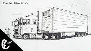 Draw a rectangle for the main section of the truck. How To Draw Truck Youtube