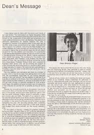Dean's Message