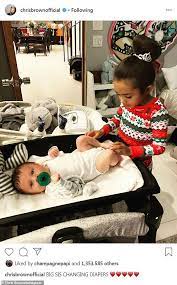 Aeko brown is a celebrity kid, the son of one of the greatest american rapper and musician chris brown. Chris Brown Shares Photo Of His Newborn Son Aeko Catori And Daughter Royalty Bonding Daily Mail Online