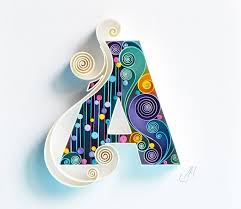 A Quilling Wall Paper Art Custom Paper Art Letter A Etsy Paper Quilling Designs Quilling Designs Quilling Paper Craft