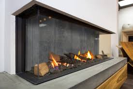 See elegant contemporary gas fireplaces installed in modern homes. New Designer Interior For Modern Gas Fireplaces Concrete Style