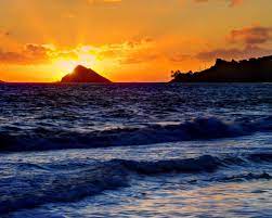 Kailua beach sun times statistics. Kailua Beach Sunset Mapio Net
