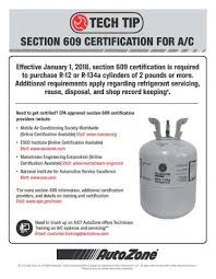 Epa 608 is a technical certification that you must have to work on refrigeration.ê there are varrying levels of certification that enable you to work on small appliances and if you are referring to epa certifications for refrigerants, they do not expire and the issuing agency can get you a new one. Epa 609 Certification Ascca Automotive Service Councils Of California