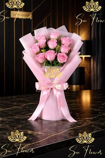 Eternal Blush" Pink Rose Bouquet | Premium Delhi Flower Delivery