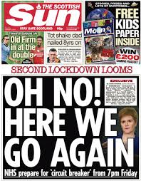 Evil scots mum who starved tot to death in horror flat lands prison cleaning job. Scotland S Papers Nhs And Pubs Prepare For Circuit Breaker Bbc News