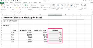 Markup Percent Calculations In 2020 Page Layout Excel Calculator