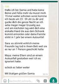 Wir liefern dir 71 ideen für lustige bilder für whatsapp. Horror Kettenbrief Via Whatsapp Im Umlauf Hallo Ich Bin Samia