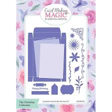 Cristina lives in england and has been most thrilled to work with the folks at craftstash and practical publishing to bring her designs to market. Card Making Magic Die Set Complete 5in X 7in Card Box Set Of 18 By Christina Griffiths Card Box Simple Cards Card Making