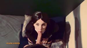 Peachy Sanchez - Wednesday Adams robi loda z głębokim gardłem