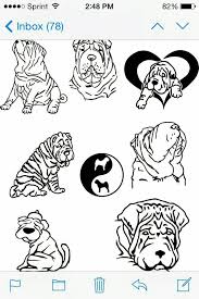 Pin By Kaye Smith On Snuggly Shar Pei Dog Stencil Shar Pei Dog Dog Tattoos