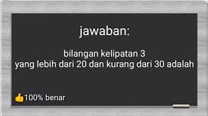 Bilangan Kelipatan 3 Yang Lebih Dari 20 Dan Kurang Dari 30 Adalah Youtube