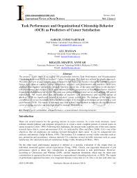 Kerja mengkey in data peperiksaan murid bukan lah tugas kerani sebab kerja menilai murid bukan tugas kerani. Pdf Task Performance And Organizational Citizenship Behavior Ocb As Predictors Of Career Satisfaction