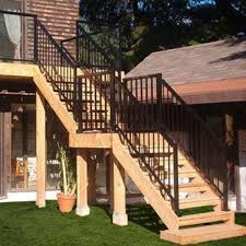 Peak Aluminum Railing 2 In X 2 In X 42 In Black Aluminum Stair Post 50051 The Home Depot Deck Steps Deck Staircase Outdoor Stairs