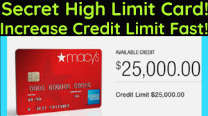 No annual fee credit cards; The Secret High Limit Credit Card Macy S American Express Credit Card Grow Your Credit Limit Fast Youtube