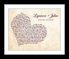 First Dance Song Lyrics Personalized Wedding 1st Anniversary Etsy Cotton Anniversary Gifts 1st Anniversary Gifts Anniversary Gift For Her