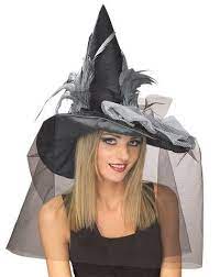 14 99 Witch Black Hat With Feather Black Witch Hat Witch Hat Handmade Witch Hat