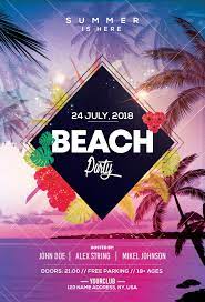 Check Out My Behance Project Beach Party Psd Flyer Template Https Www Behance Net Gallery 64 Flyer And Poster Design Psd Flyer Templates Flyer Template