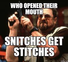 Snitches get stitches is the 8th book in the bear bottom guardians mc series and the second one i had the chance to read from the author. Snitches Get Stitches What Does Snitches Get Stitches Mean
