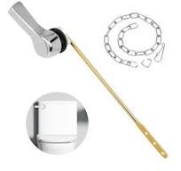 Kit de substituição de alça de vaso sanitário, alça de descarga universal,  alavanca de viagem de tanque de vaso sanitário de liga de zinco com suporte  ...