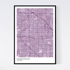 This is a list of smaller local towns that surround garden grove, ca. Garden Grove Map Art Print Free International Shipping Mapply Co