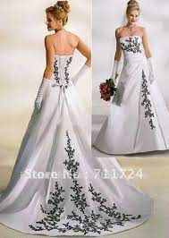 Our exquisite corset wedding dresses accentuate your femininity. Corset Burlesque Picture More Detailed Picture About White And Black Embroidery A Line Satin Wedding Dresses Black Wedding Dresses Black White Wedding Dress