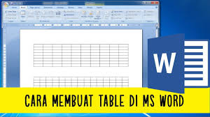Cara Membuat Table Di Ms Word Belajar Ms Word Ms Word Words Cara