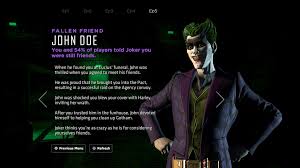During episode one, you'll be hosting an gala to raise awareness of harvey dent's campaign to become mayor of gotham. Did You Ever Consider John A Friend Telltale Community