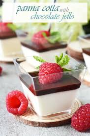 Panna Cotta With Chocolate Jello Bread Recipes Sweet Macaroon Recipes Mousse Recipes