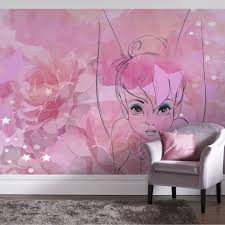 Papier Peint Panoramique Tink Rose Intisse L 190 X H 276 Cm En 2020 Papier Peint Peinture Murale Et Papier Peint Panoramique