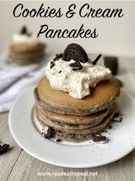 Cookies Cream Pancakes Read Eat Repeat Recipe Cookies And Cream Pancakes For Dinner Delicious Desserts