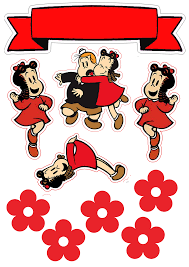 Decoracao Topo De Bolo Luluzinha Menina Png Molde De Plaquinhas Tubete Minnie Bolo Com Plaquinhas
