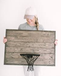Remove the backboard from the post and remove the basketball hoop from the backboard. Diy Basketball Goal Katie Lamb