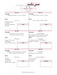 Week 1 The New 6weekstofab Printable Fitness Crossfit