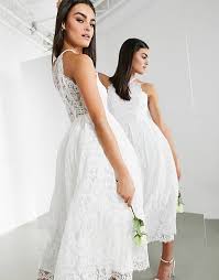 Asos brautkleid kurz spitze elfenbein weiß 38 neu. Asos Edition Nidi Brautkleid Mit Neckholder Und Spitze Asos