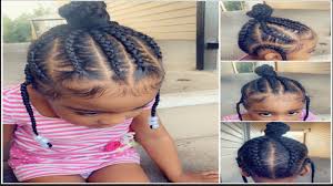 Cornrow braids with white beads. Quick And Easy Toddler Hairstyle Cute Easy Braided Ponytail Little Girl Hairstyle Youtube