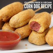 My Boys Had Never Tried Them So We Made These Gluten Free Corn Dogs The Batter Is Vegan No Eggs Dairy Free Corndog Recipe Gluten Free Corn Dogs Recipes
