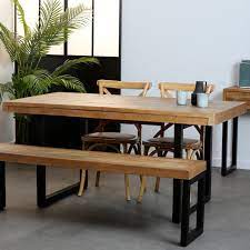 table a manger extensible bois recycle 160 200 cm brisbane table a manger extensible table salle a manger table a manger