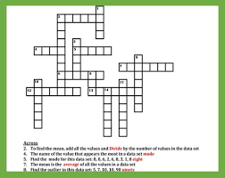 Mean Mode And Median Crossword Puzzle Crossword Crossword Puzzle Number Puzzles