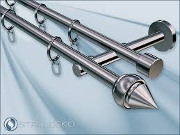Browse photos of kitchen design ideas. Stainless Steel Design Sont16 Pika Double Curtain Rod With Stainless Steel Rings