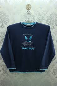 Vintage Bad Boy Sweatshirt Big Logo Streetwear Street Connection Pullover Bad Boy Sweater Size 160
