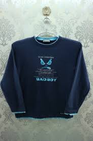 vintage bad boy sweatshirt big logo streetwear street connection pullover bad boy sweater size 160