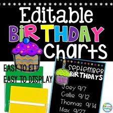 Free Editable Birthday Chart For Classroom Free Editable Birthday Charts Easy To Fit Easy To Display Birthday Chart Classroom Birthday Charts Birthday Calendar Classroom