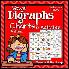 vowel digraphs chart and activities for educators vowel