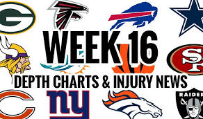 nfl week 16 depth chart injury news