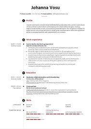 This is important because the hiring companies are always. Social Media Marketing Specialist Resume Example Kickresume