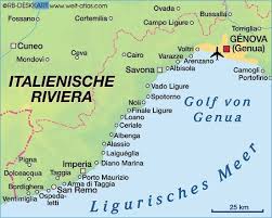 Italien liegt auf einer halbinsel. Karte Von Italienische Riviera Italien Italienische Riviera Italien Ligurien Italien